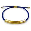 Custom Engraving Stainless Steel Couple Bracelet with Hollow Bent Tube Design