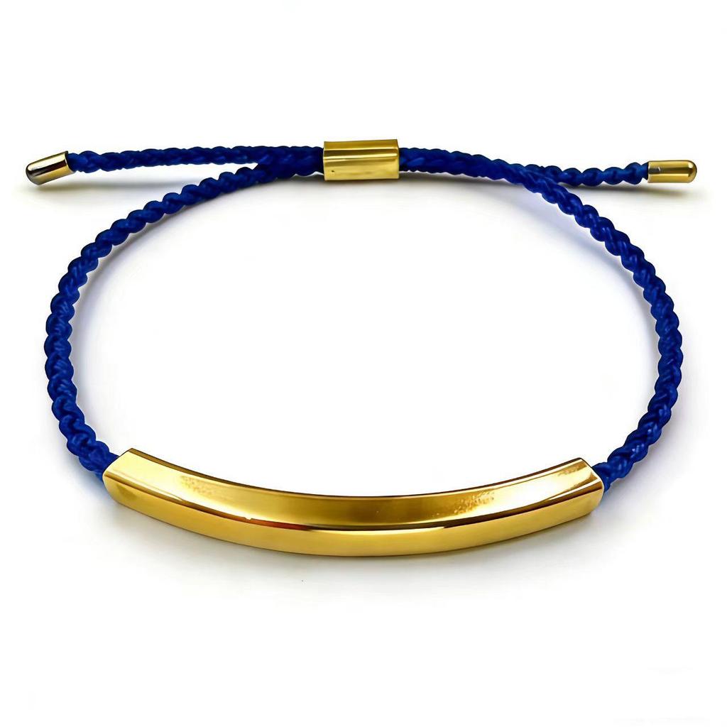 Custom Engraving Stainless Steel Couple Bracelet with Hollow Bent Tube Design