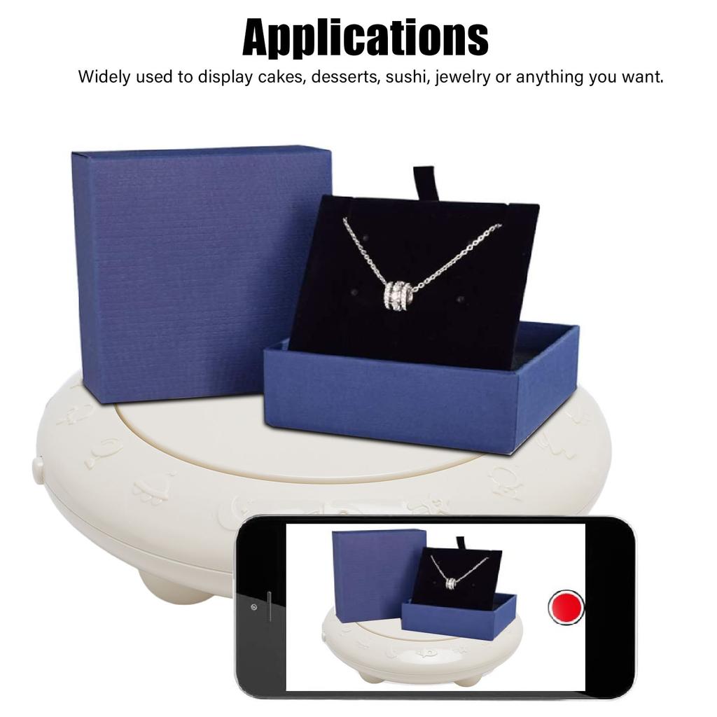 Rotating Cake Turntable with Music Stable Easy Control Multipurpose Cake Display Stand for Birthday Party