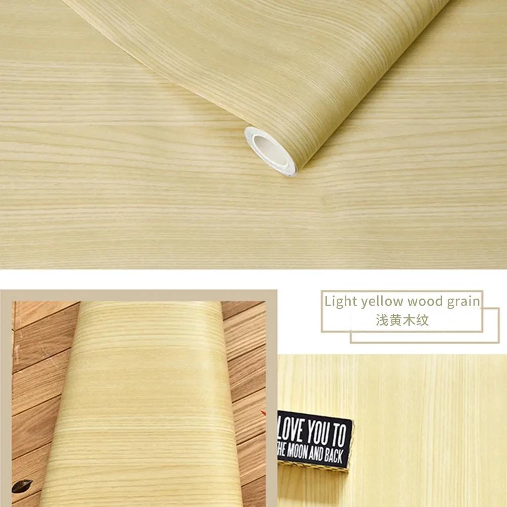 Waterproof Wood Grain Wallpaper Tables Wardrobes Cabinets Furniture Renovation decoration Self Adhesive Wallpaper