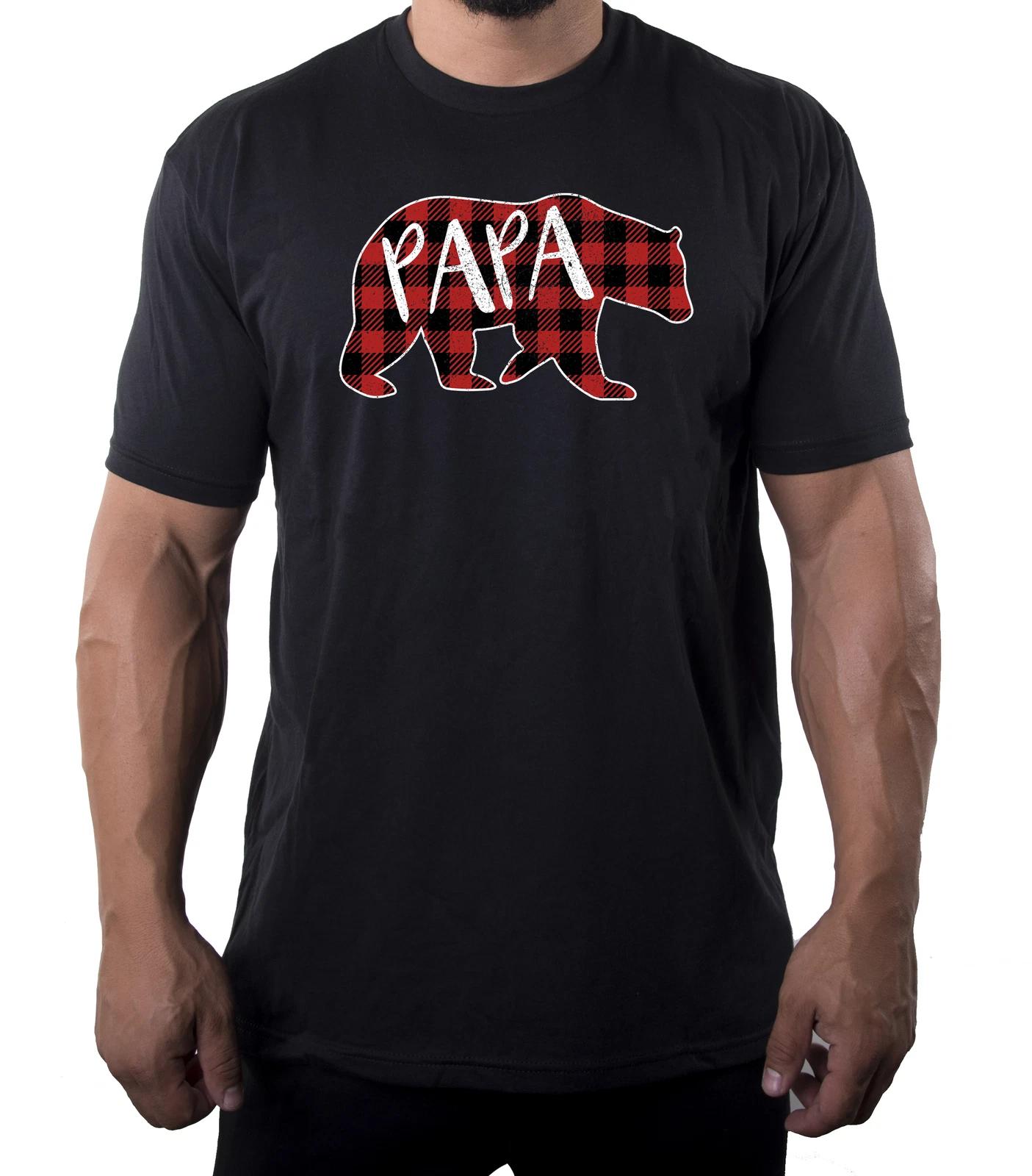 Men s Papa Bear Shirt with Buffalo Plaid, Men s Shirts, Cool Shirts for Dad S