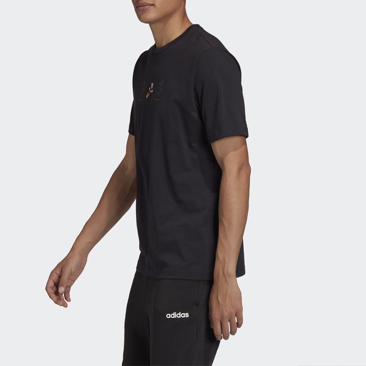 Adidas Disney Tee Training Sports Short Sleeve Men Tops Black GL2225