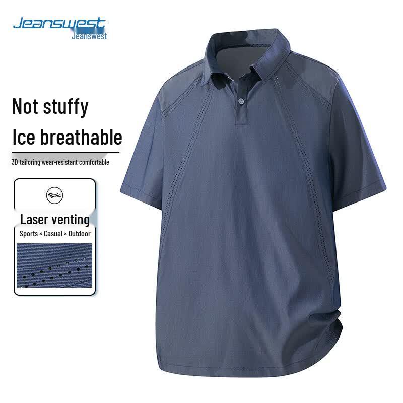 

Jeanswest Men s Solid Short Sleeve Polo Shirt 3XL