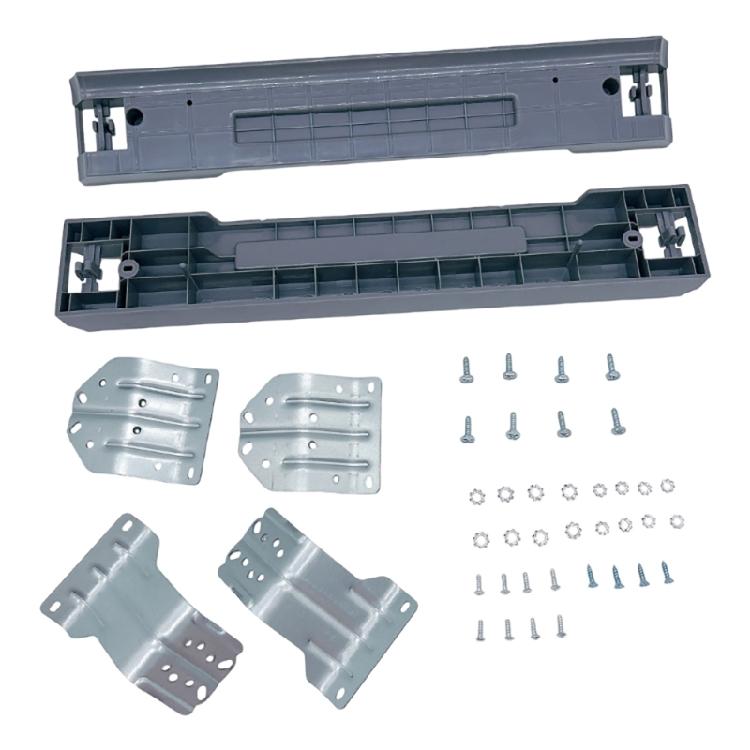 Laundry Placement Hardware Kit for Washer Dryer Installation with Support Guides Metal Mounting Components and Fasteners for Household Use