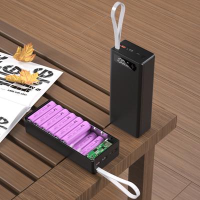 QC3.0 16x18650 Batteries DIY Power Bank Box Holder for Case Fast Charger for Shell LCD Display Detachable Mobile Phone A