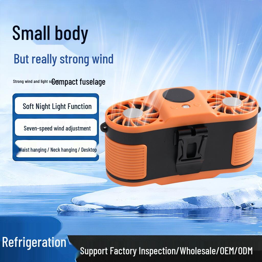 

Ultra-long Battery Life Cooling Fan: Cross-body, Desktop, Neck-hanging, or Clip-on Waist with Semiconductor Refrigeration 187*82*92 mm