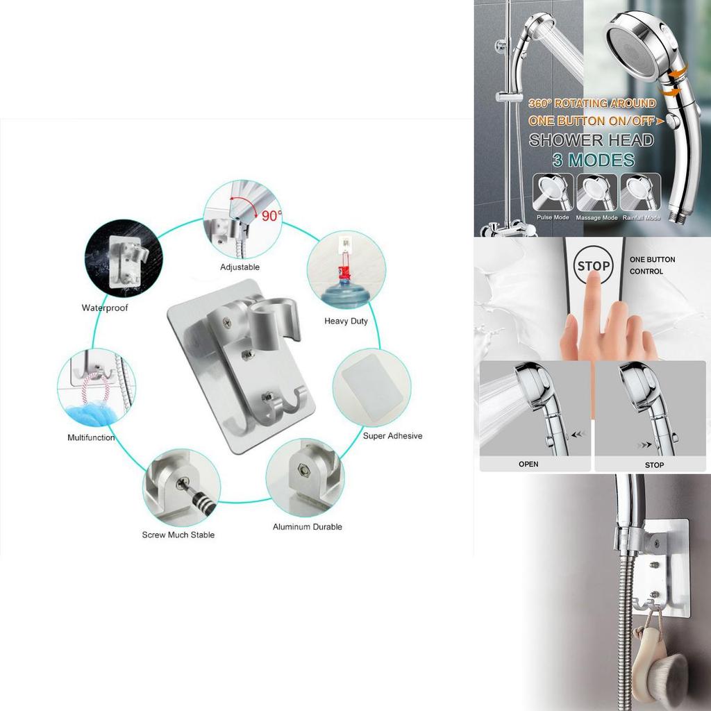 Advanced 360 Degree Rotating Shower Head With Three Adjustable Modes For An Enhanced Shower Experience