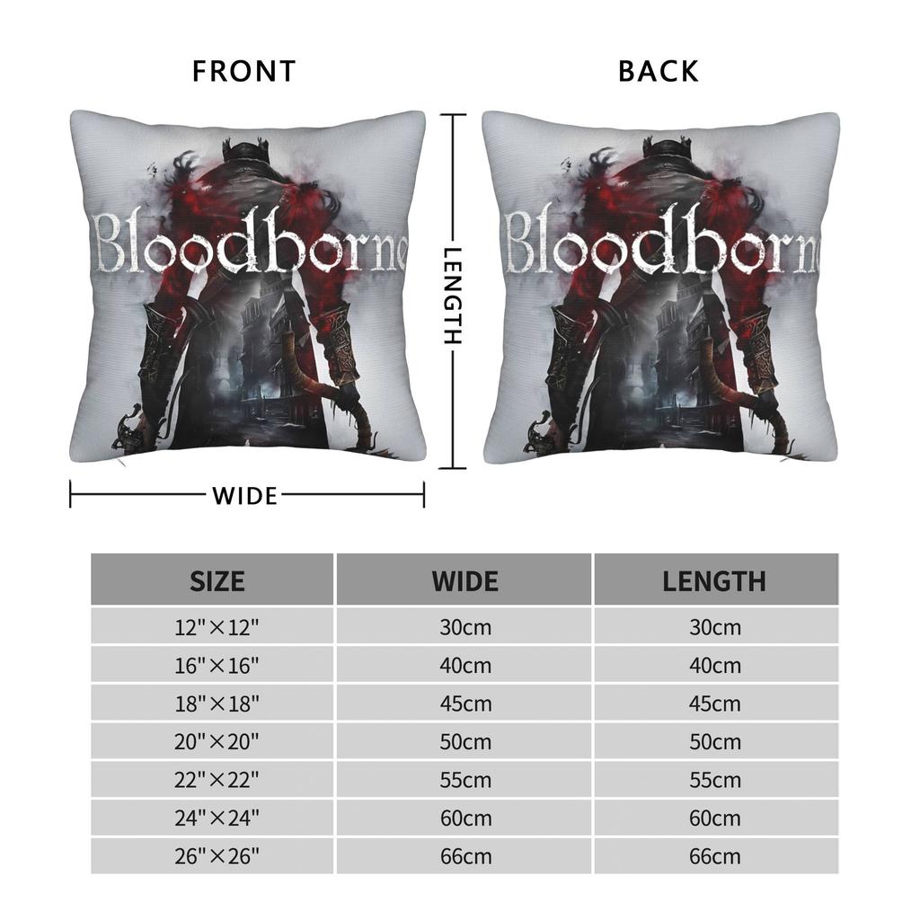 Hunter in Yharnam For Gamers Bloodborne Pillow Case Soft Pillow Cover For Wedding Party Home Decor Kawaii Pillowcases