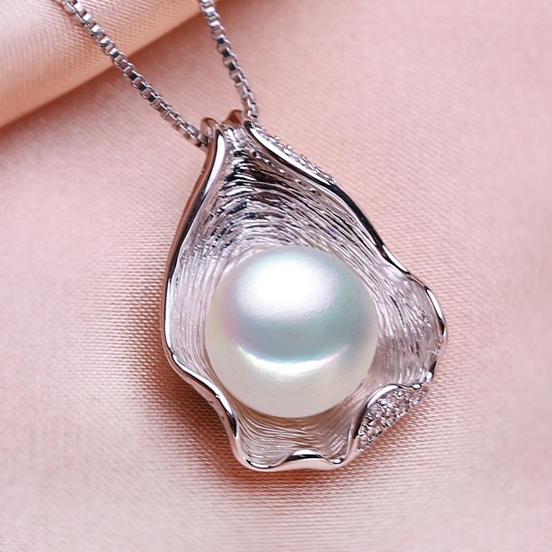 

SENIKO 10-11 мм пресноводное жемчужное ожерелье с фианитом, модное дизайнерское ожерелье для женщин