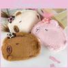 Plush Capybara Pen Pouch Student Cutes Cartoon Animal Storage Bags Supplies