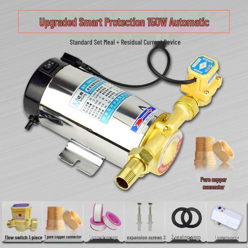 Edelstahl Automatische Druckerhöhungspumpe für Warm- & Kaltwasserhahn: 90/100/120/150W Ganzhaus-Rohrleitungsheizung.