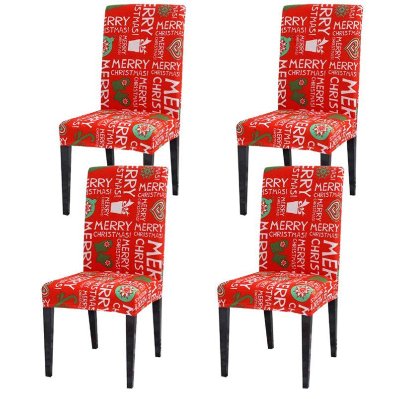 Holiday Chair Cover Christmas Decoration Dining Room Chair Protector Washable Home Decor