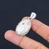 Sisters Day Deal Oval Howlite Stone 925 Silver Crown Chakra Wife Pendant Jewelry