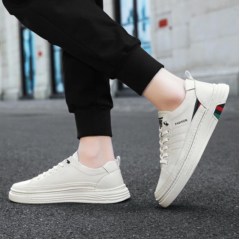 Tênis de corrida masculinos luxuosos para corrida ao ar livre para calçados masculinos, tênis leves e casuais para treinamento, tênis de skate, couro