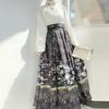 Chinesisches Kleid, berühmter Stil, Anzug, Übergröße, Kostüm-Set, Hemd + Rock, 2-teilig