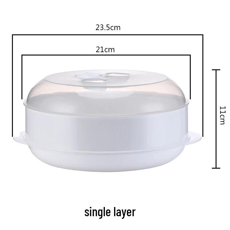 Multi-Layer Microwave Steamer Basket for Dumplings, Mantou, and Rice