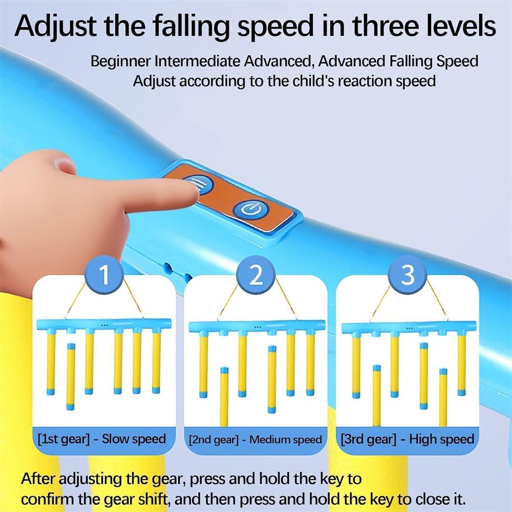 Drop Reflex Sticks Challenge Game Hand Eye Coordination Reaction Training Toy Adjustable Speed Catching Stick For Kids Adults