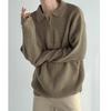 Y2K Japanese Style Half-Zip Knitted Sweater for Teens