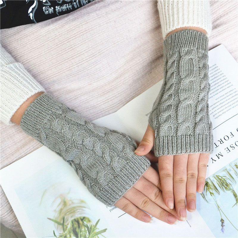 Comfortable Knitted Soft Mittens Fingerless Long Gloves For Men And Women