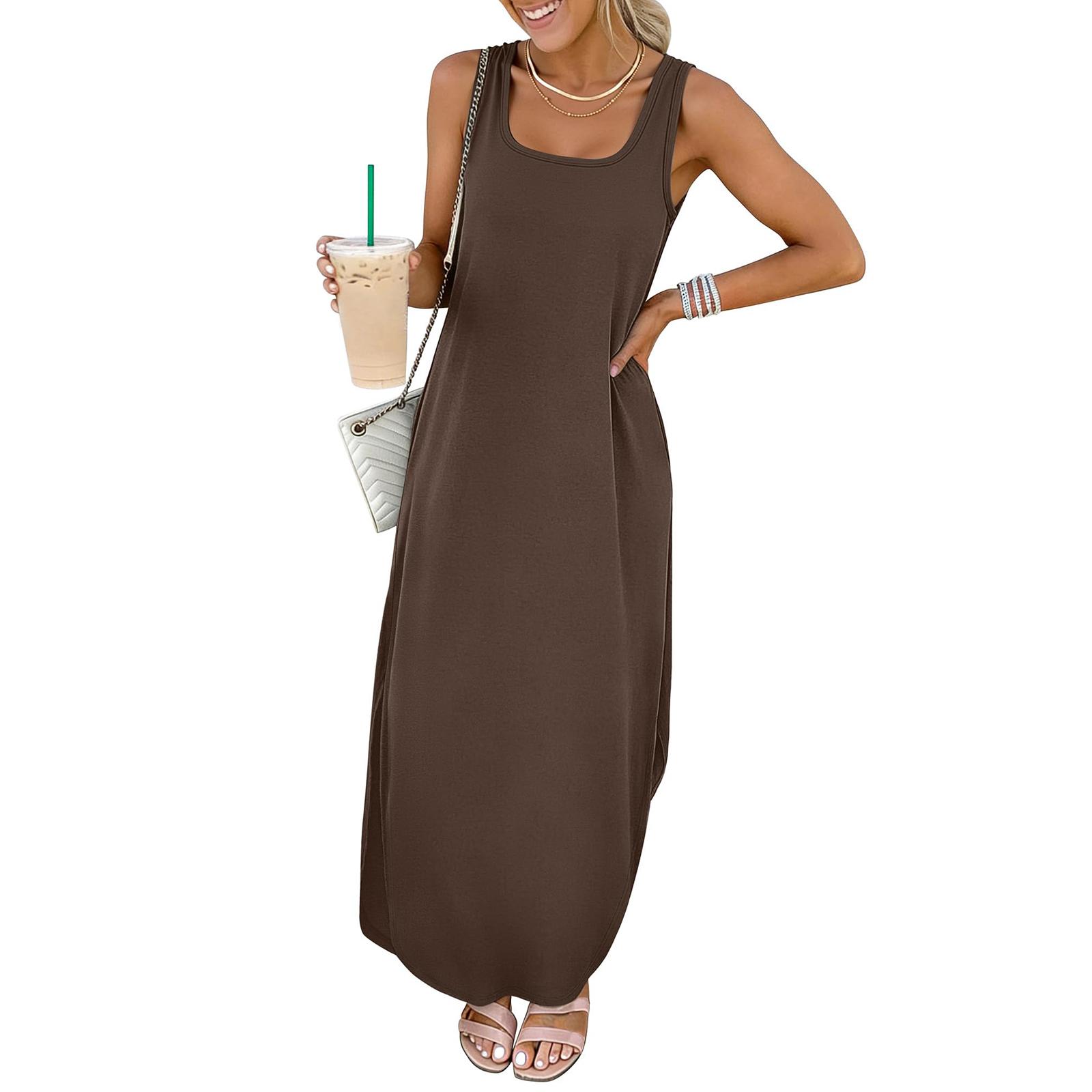 

Women s Fashionable Loose-Fit -Color Casual Dress XL