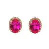 Oversized Geometric Stud Earrings With Full Rhinestone Embellishment Trendy Minimalist Statement Jewelry Women