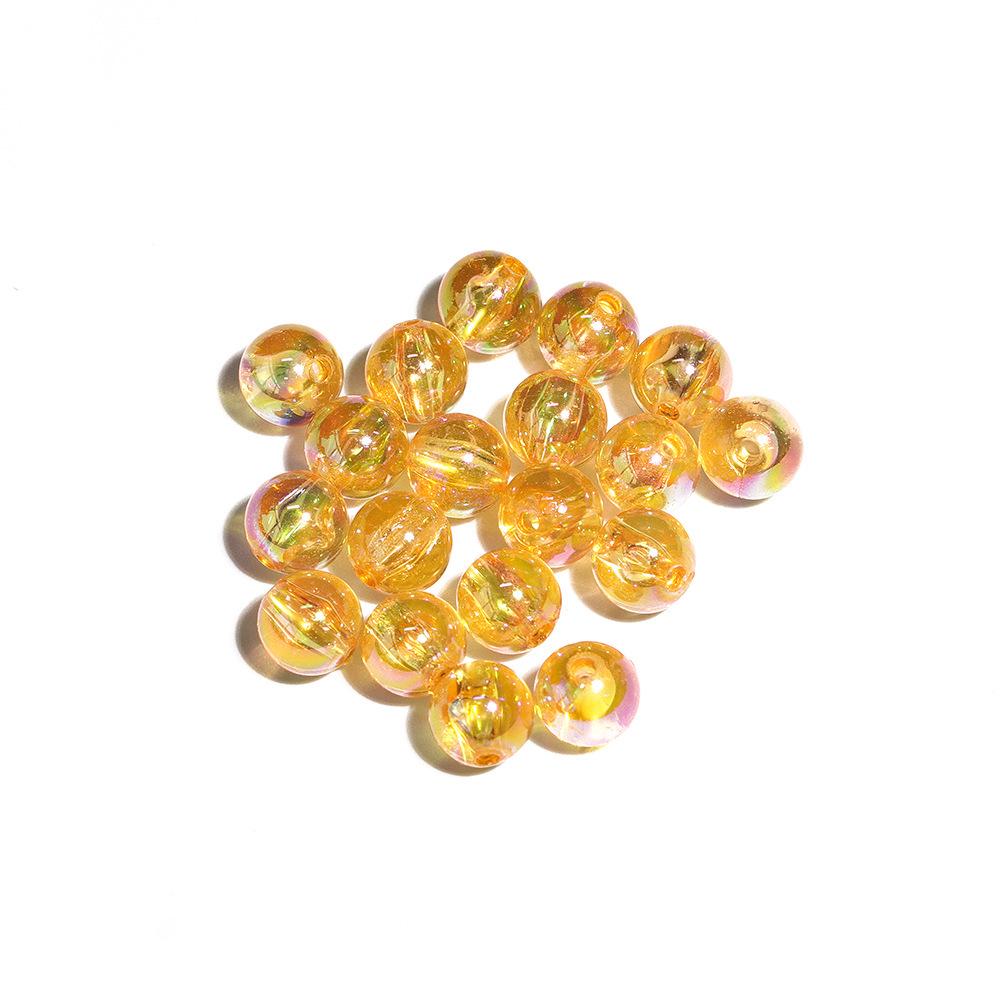 7.5mm Electroplated AB Acrylic Round Beads for DIY Jewelry Making
