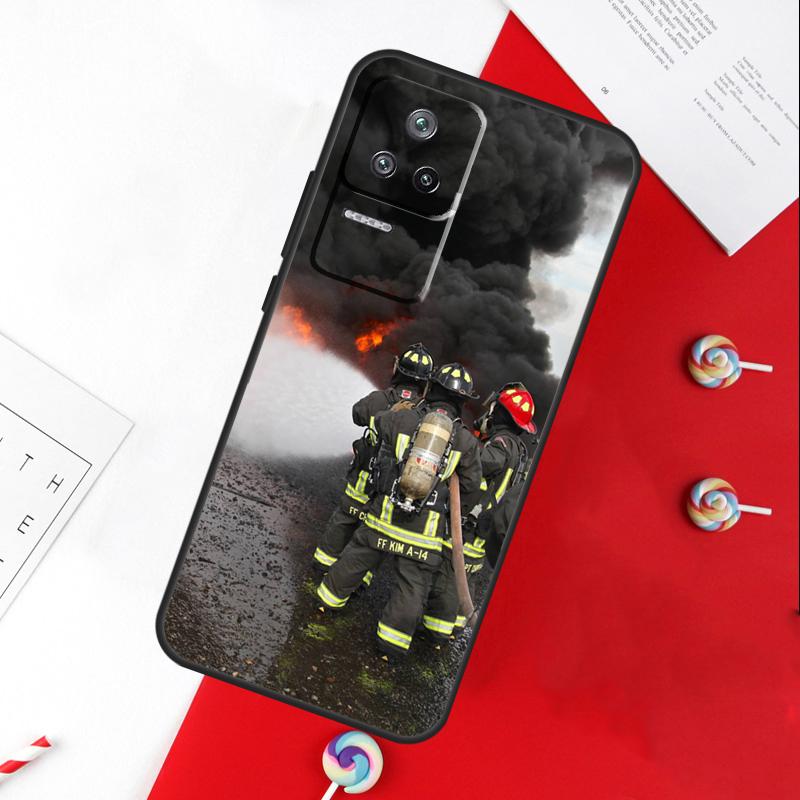Firefighter Fire Fireman Cover For Xiaomi 14 Ultra 15 13 11T 12T 13T 14T Pro POCO X7 Pro X3 X5 X6 M6 F5 F6 Pro Case