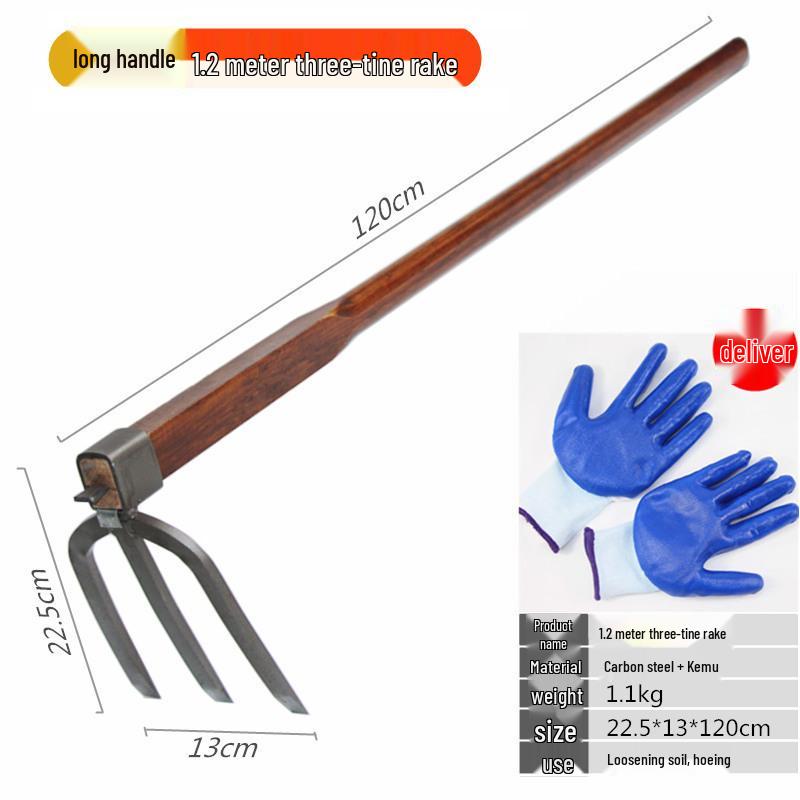 Compact Manganese Steel Hoe Set for Planting, Weeding, and Soil Loosening