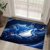 TSG Hoffenheim FC Design Kristall Samt Teppich Gemütlich Nicht?Rutschfester Teppich mit Aufdruck für Schlafzimmer Wohnzimmer Eingang