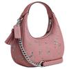Coach Pink Leather Star Studded Convertible Hobo Shoulder Bag for Daily Use