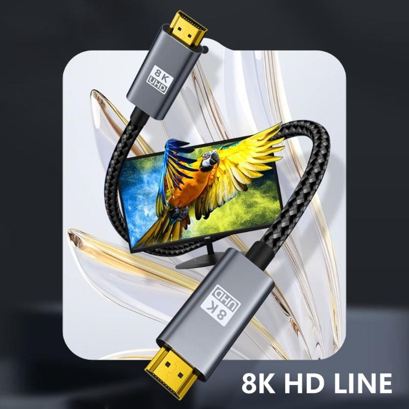 8K60hz 2.1 Video Extension Cable Clearly Definition Dynamic for Gaming & Streaming, PC and Consoles Compatible