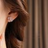 Floral Shell Jewelry Set With Zircon Accents Vintage-Inspired Earrings Delicate Choker Necklace Women