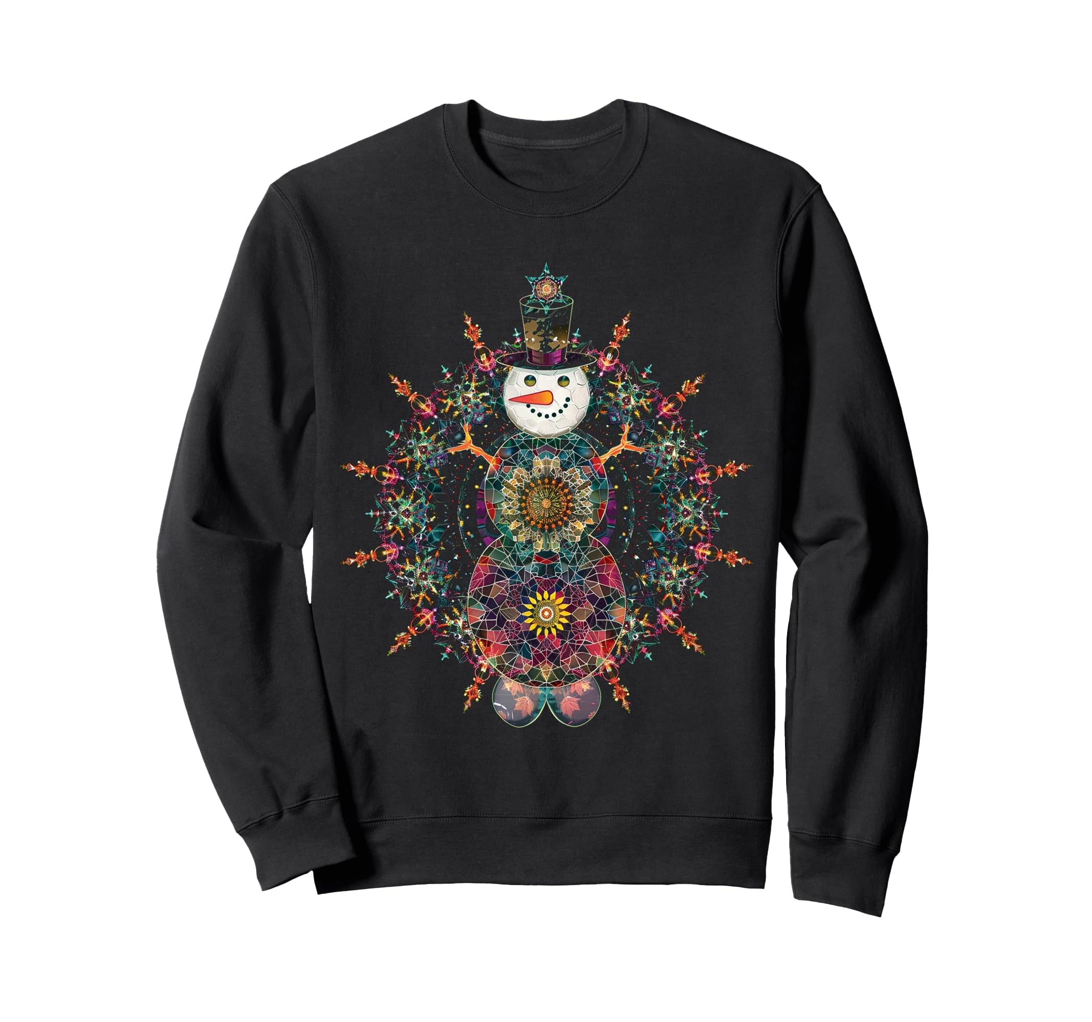 

Snowman Christmas Motif Artwork Mandala Snowman Sweatshirt X-Mas чёрный