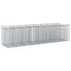 Gabion Raised Bed Set 4 Pcs Silver