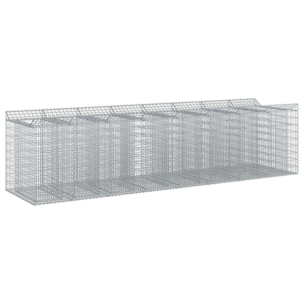 Gabion Raised Bed Set 4 Pcs Silver