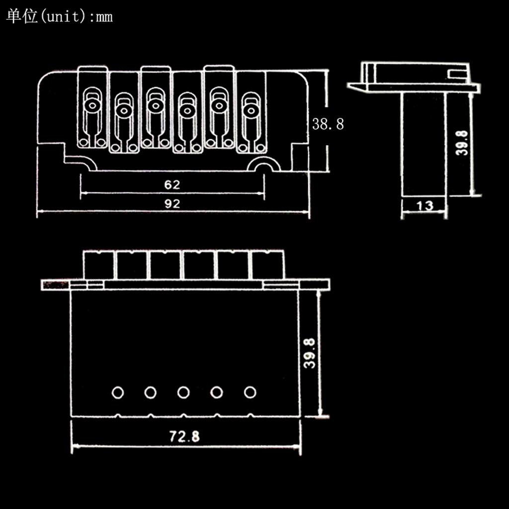 Electric Tremolo Bridge System with Screws Wrench Tremolo Bar Studs