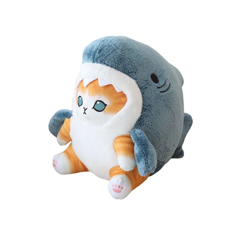 

Плюшевые игрушки кошка-акула, мягкие куклы, подушки-игрушки, подушки, домашний декор, подарок для детей Yellow Biue,20cm/7.87in