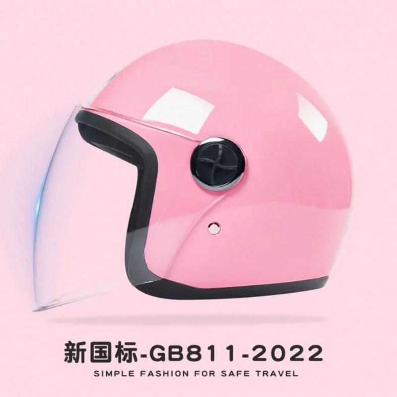 New National Standard Electric Vehicle Helmet Female Motorcycle Male Riding Semi-helmet Four-season Universal
