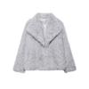 New, European and American Style, Fashion Temperament, Small Fragrant Style Lapel, Solid Color Imitation Fur