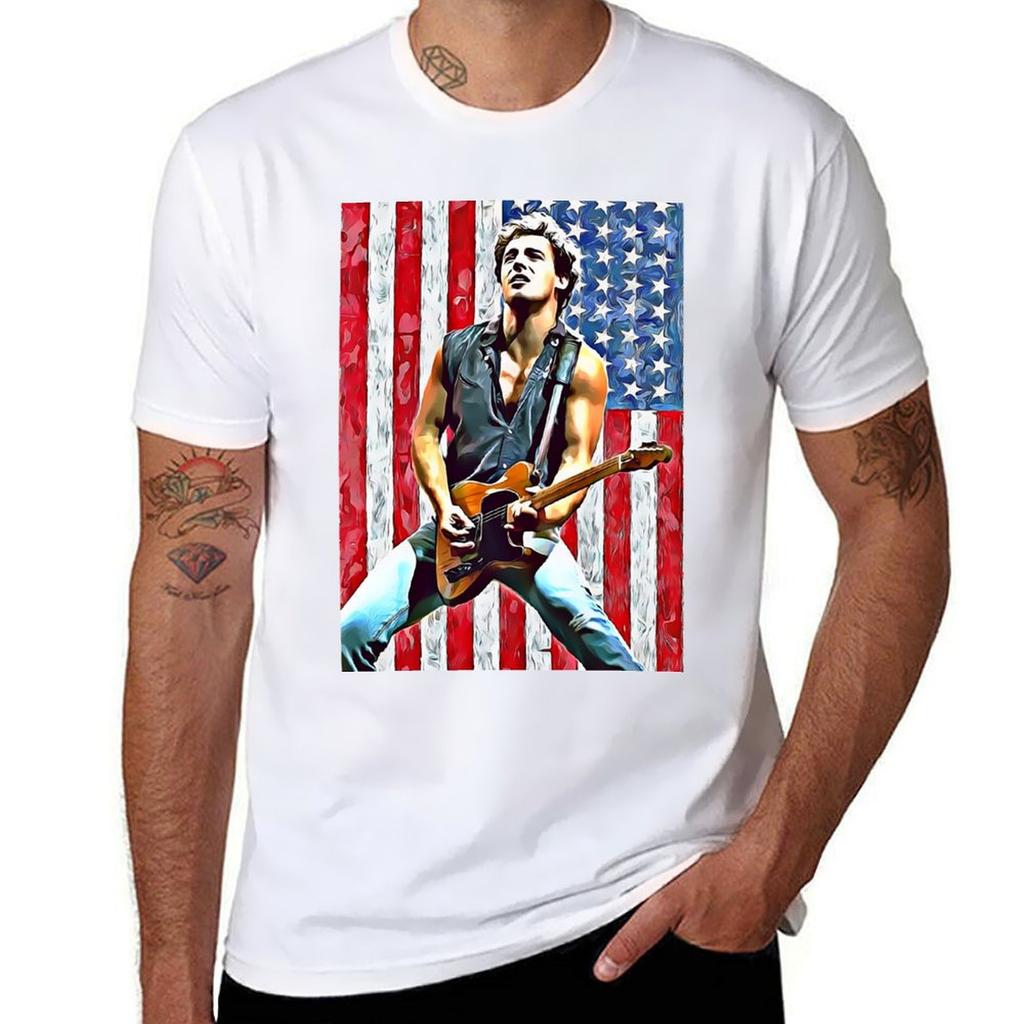 Born In The USA T-Shirt Outdoor Arbeits Oberteil Kurzarm