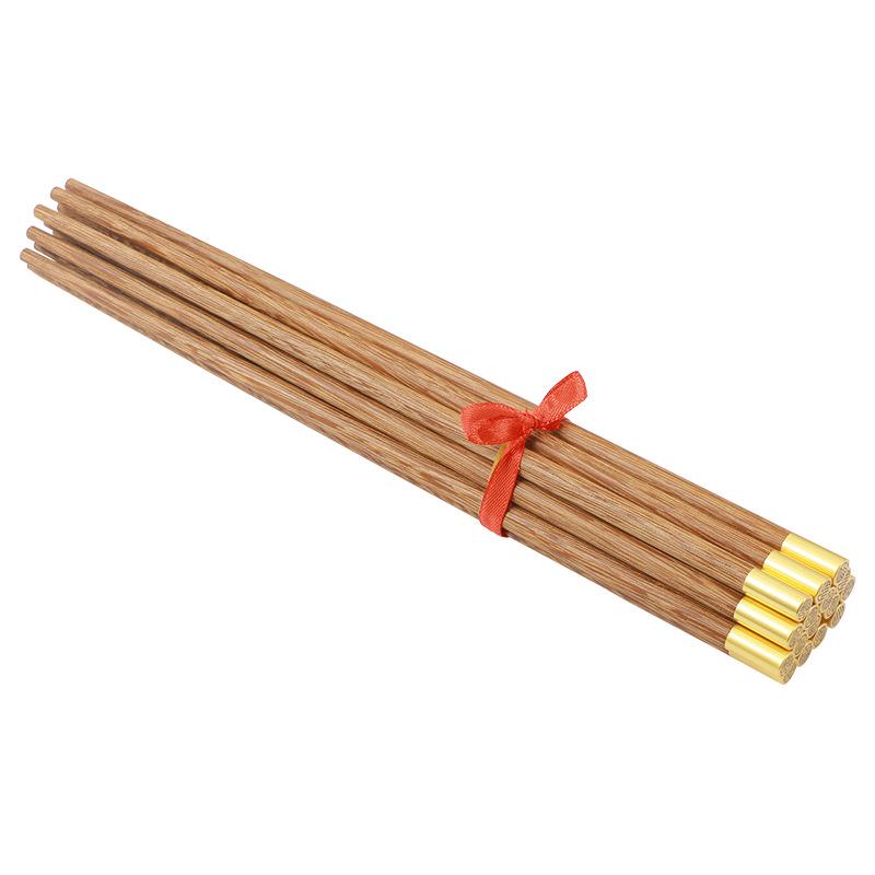 Wenge Massivholz Essstäbchen: 10-Paar Geschenkset für Geschäftsgeschenke, Geschirr im nationalen Stil, natürliche Oberfläche, Haushalts-Essstäbchen