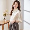 Women's French Style Long Sleeve Commuter Blouse