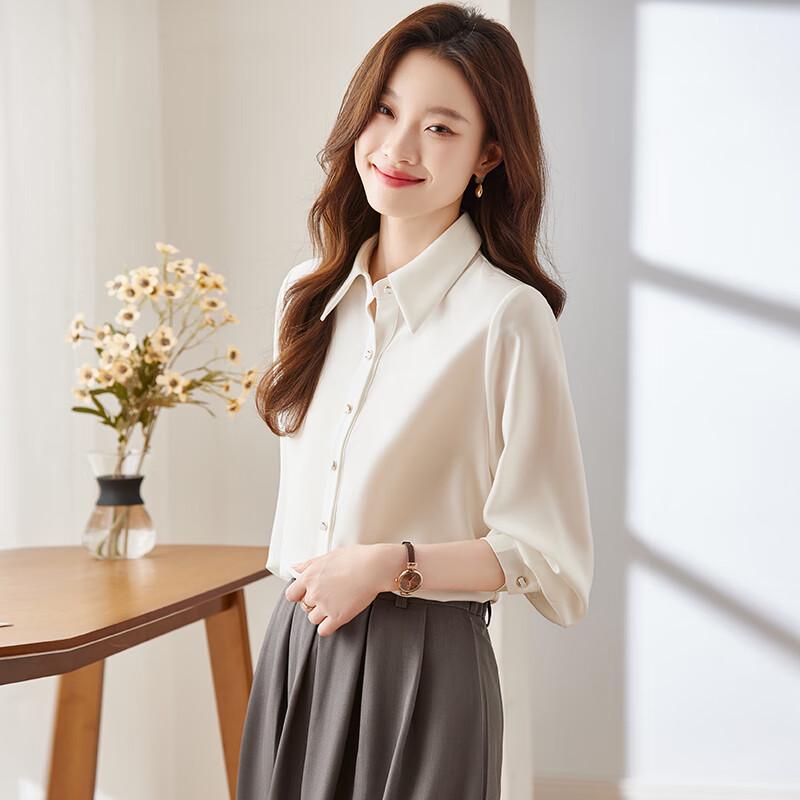 Teluoman Women s Long Sleeve Professional Blouse XL