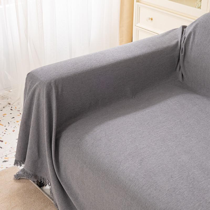 Solid Color Sofa Cover Towel Chenier Sofa Cushion All-inclusive Non-slip Cover Modern Simple Universal Cover