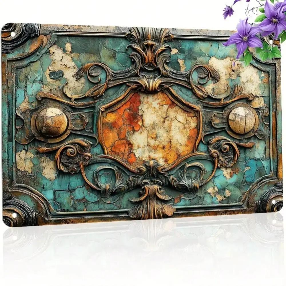 Artă de perete vintage din aluminiu Vackseod 787x118 Inch Semn Decor Stil Fermă pentru Halloween Crăciun Bar Exterior Cadou