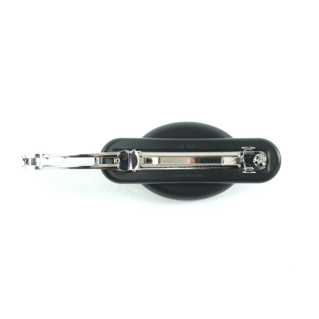 Excellent HERMES Hair Accessory Valletta Tri-Maion PM Matt Black Women Used