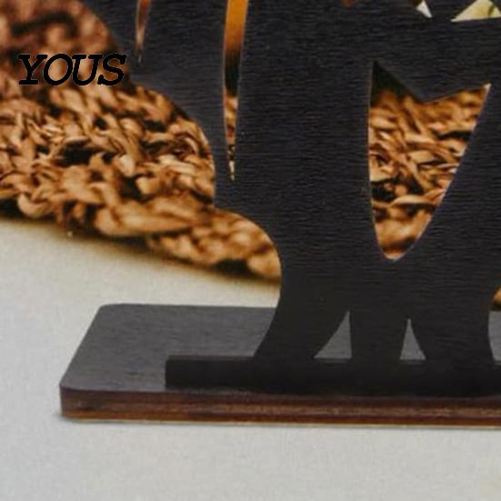 Black Matte Bat Ornament Halloween Ornament, Solid Wood Tea Candle Holder, Spooky Desk Accessories Decoration, for Desktop Electronic Candles Decor