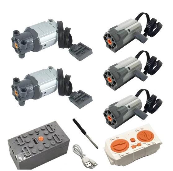 Cross-border Motor Building Blocks: Power Set with Remote Control, Receiver, and Lithium Battery