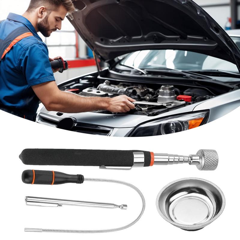 Magnet Tool Pickup Flexible Telescopic Metal Grabber Tool Rotatable Adjustable Auto Repair Accessories For Dad Grandpa Son