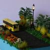 White/Warm Light Sand Table Model Streetlights Plastic Miniature Courtyard Road Lamp Model